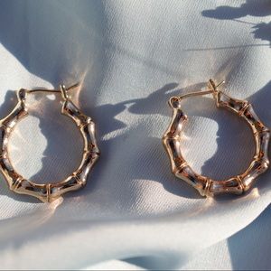 18k plated Bamboo Earrings
